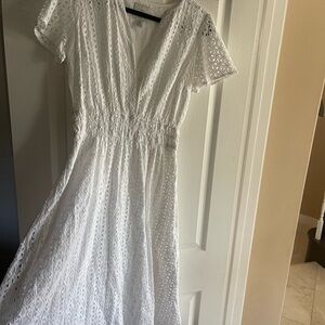 Elegant White Lace Dress